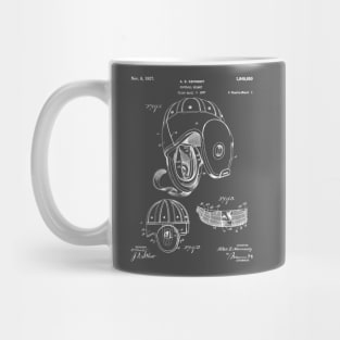 Football Helmet Patent - Sports Fan Football Player Art - Antique Mug